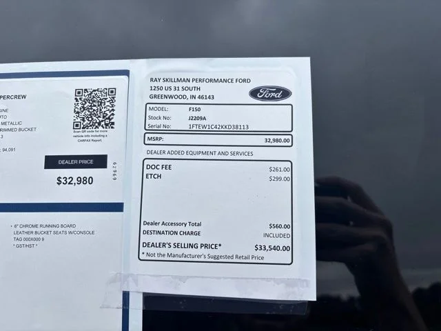 Certified Used 2019 Blue Ford Platinum image 2