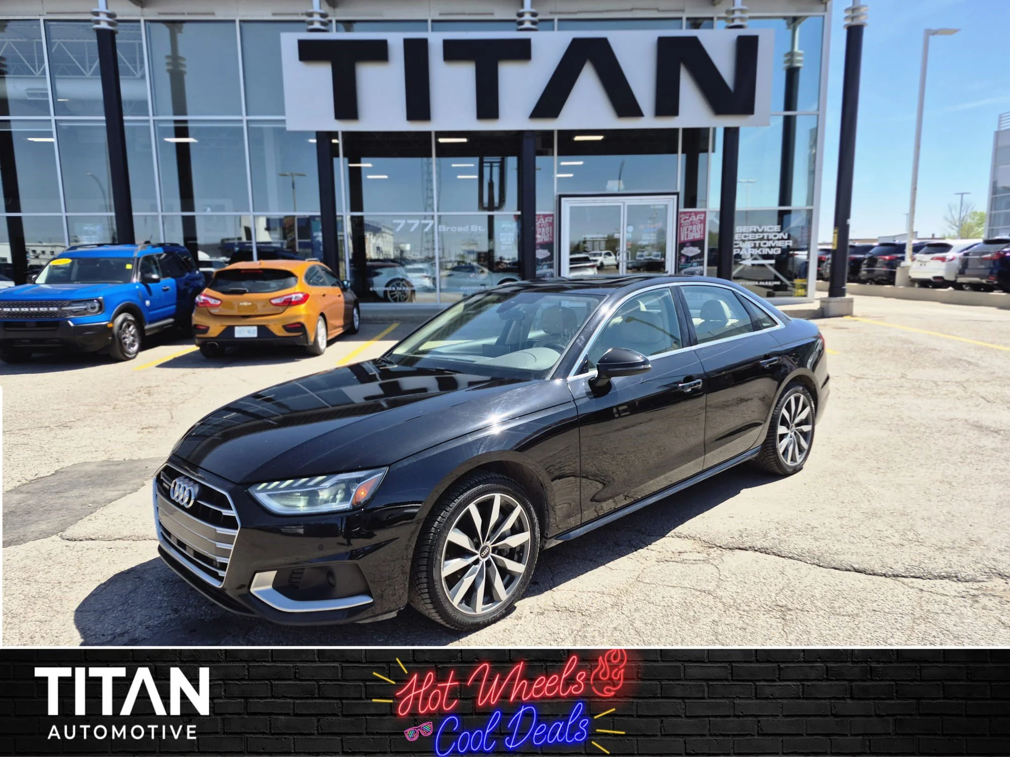 Certified Used 2023 Brilliant Black Audi 45 Komfort*Htd Leather | Sunroof | Htd Wheel | Blind Spot Detection | Lane Keep Assist | Park Assist image 1