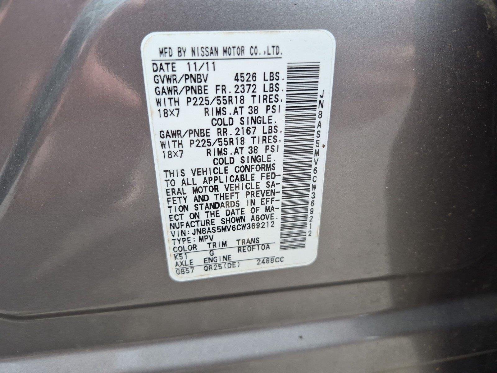 Used 2012 Platinum Graphite Nissan SL image 39