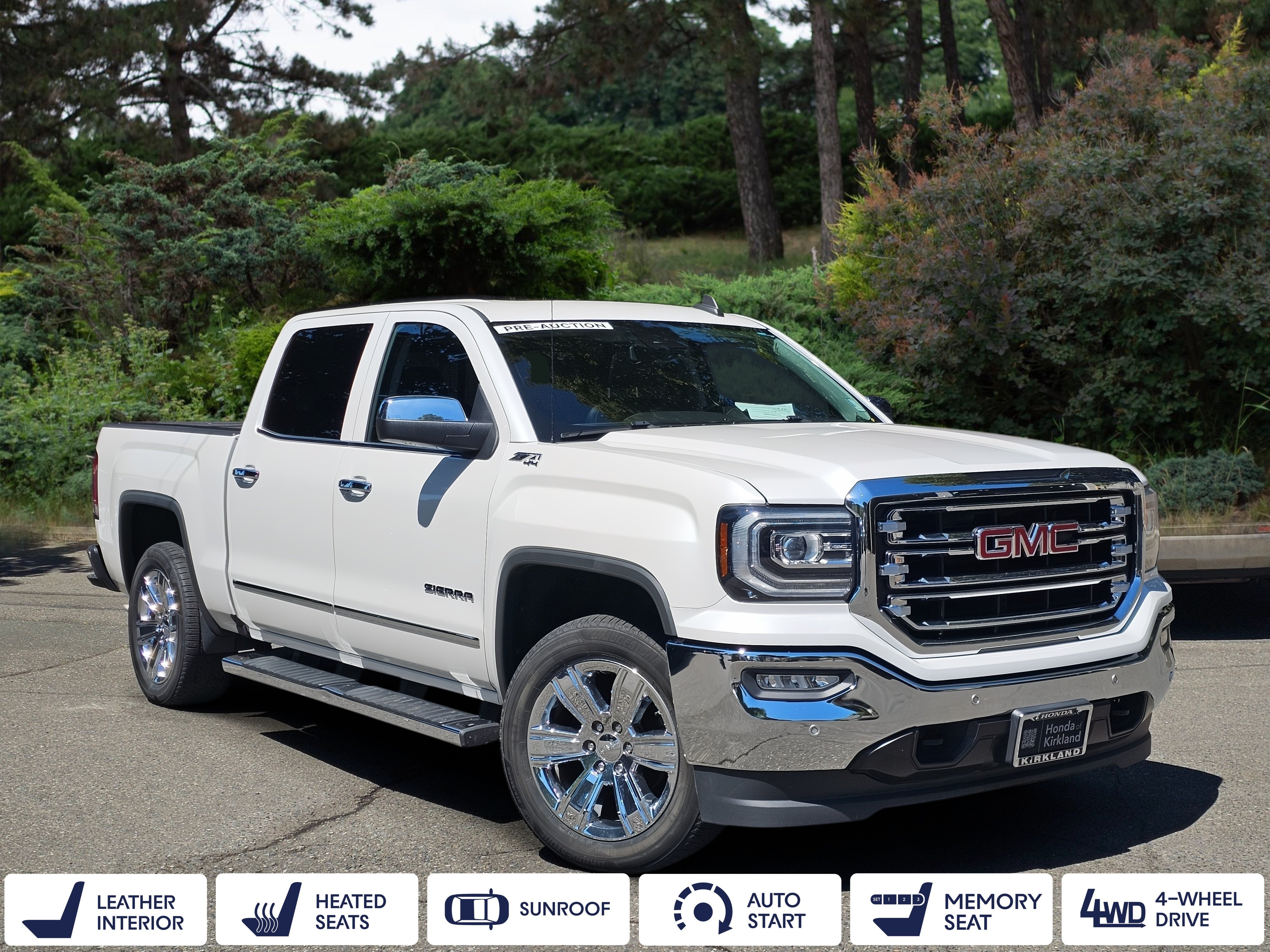 Used 2017 White Frost Tricoat GMC SLT image 1