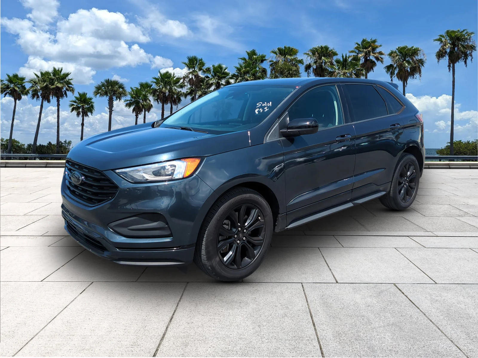 Certified Used 2022 Stone Blue Metallic Ford SE image 3