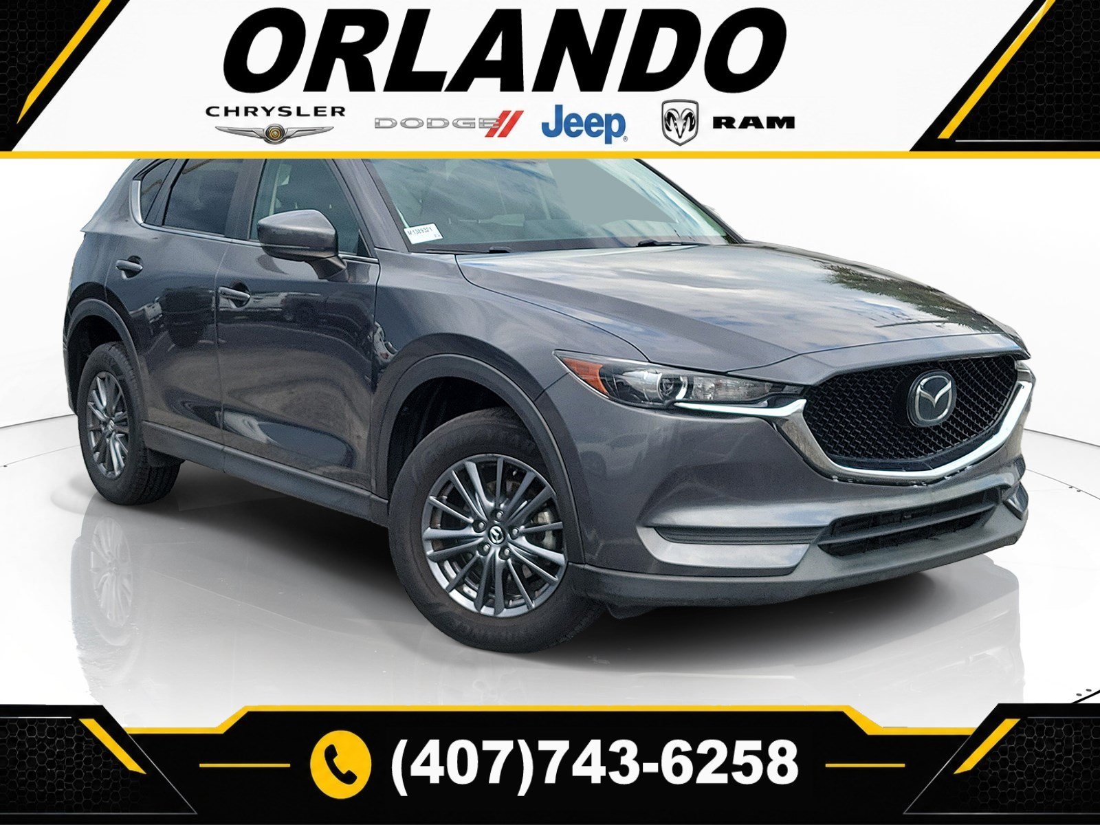 Used 2021 Machine Gray Metallic Mazda Touring image 1