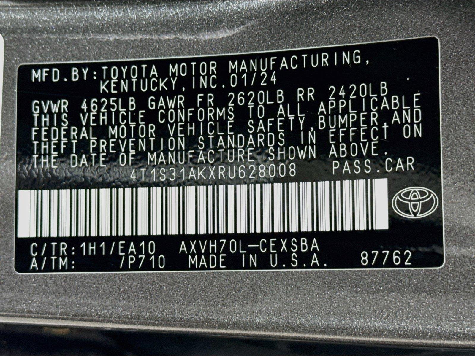 Certified Used 2024 Predawn Gray Mica Toyota Hybrid SE image 44