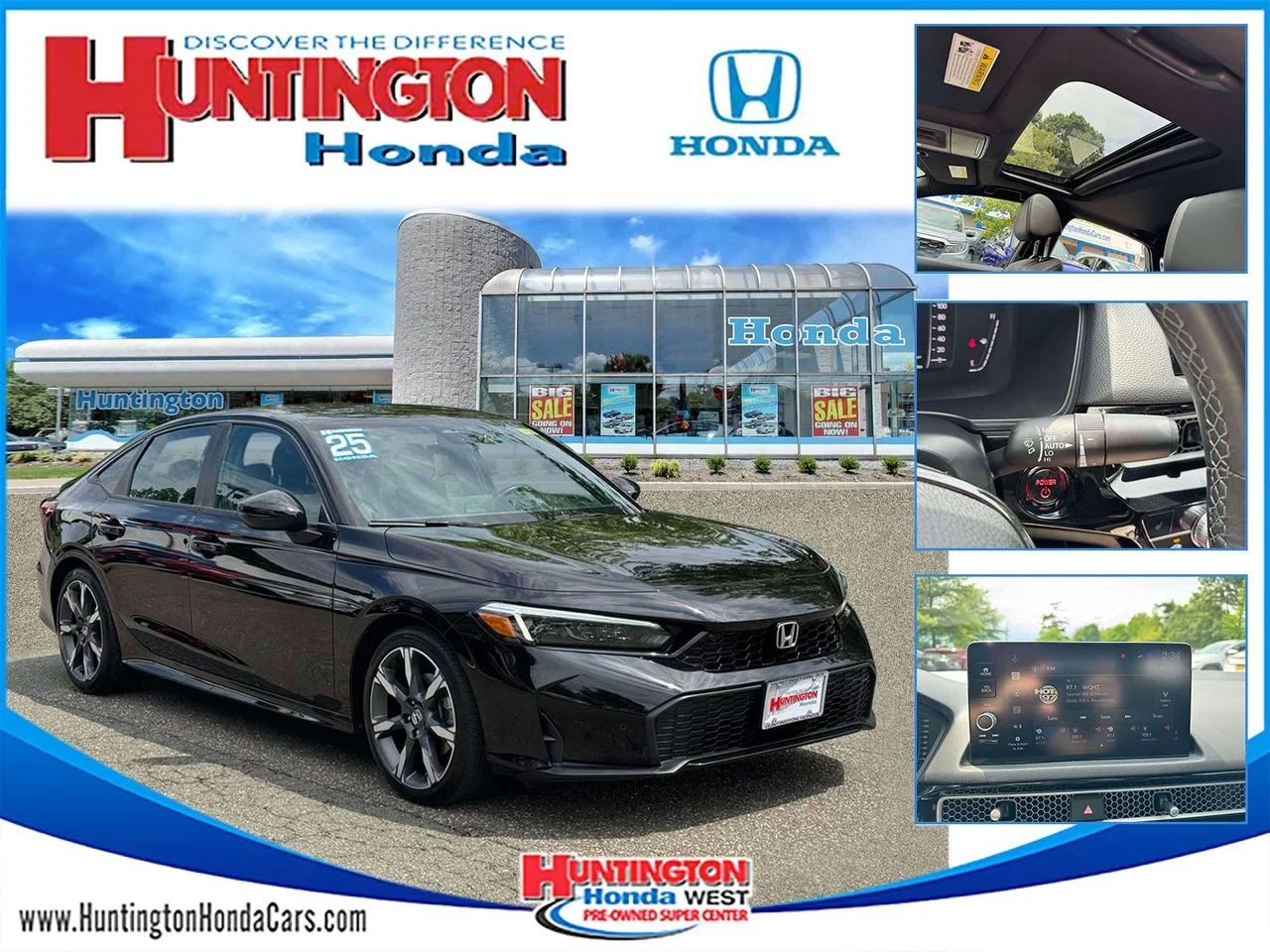 Used 2025 Crystal Black Pearl Honda Sport image 1