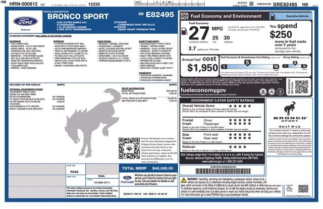 2025 Ford Bronco Sport Outer Banks - Photo 17