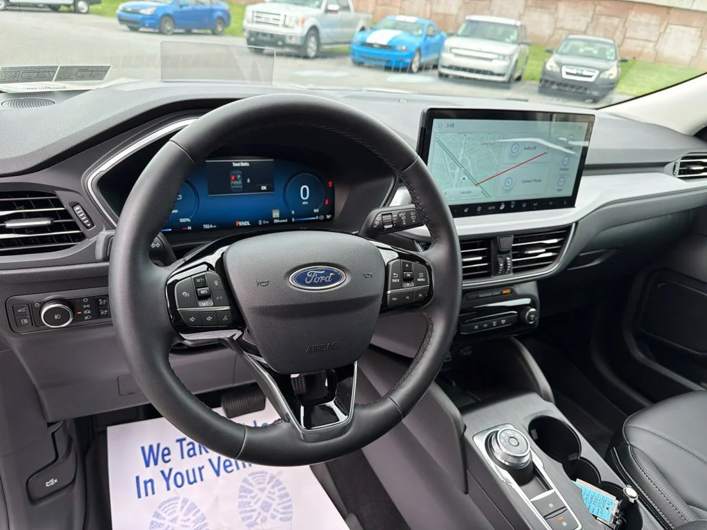 New 2025 Star White Metallic Tri-coat Ford Plug-in Hybrid image 14