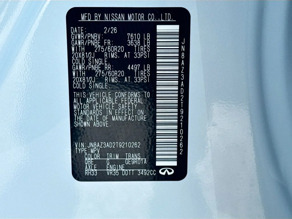 New 2026 RADIANT WHITE INFINITI Pure 2WD image 35