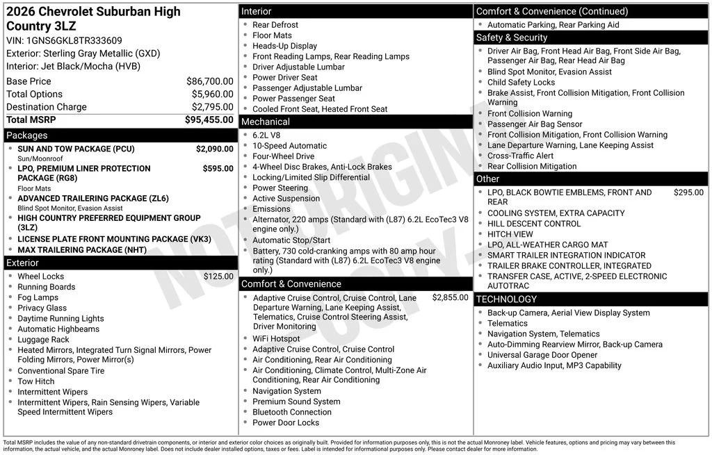 2026 Chevrolet Suburban High Country - Photo 33