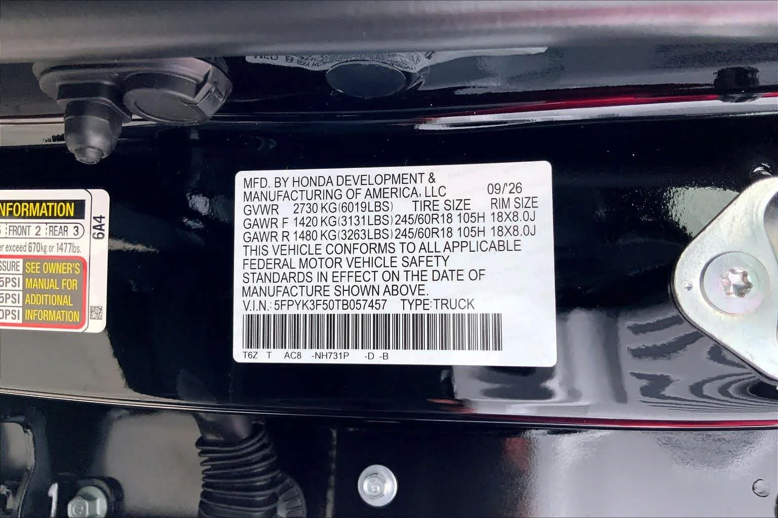New 2026 Crystal Black Pearl Honda RTL image 20