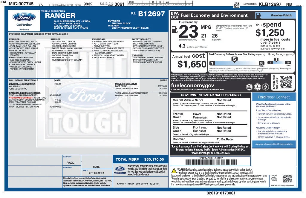 Used 2019 Black Ford XL image 6