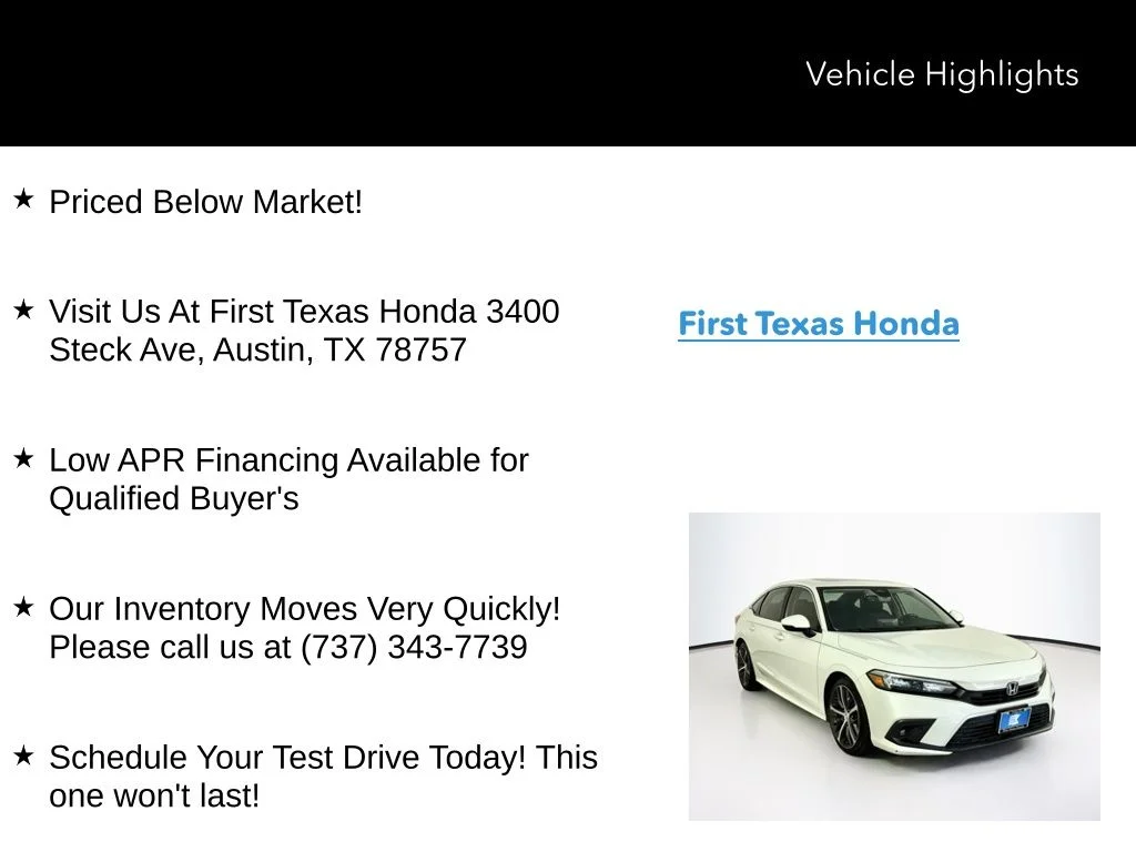 Certified Used 2022 Platinum White Pearl Honda Touring image 10