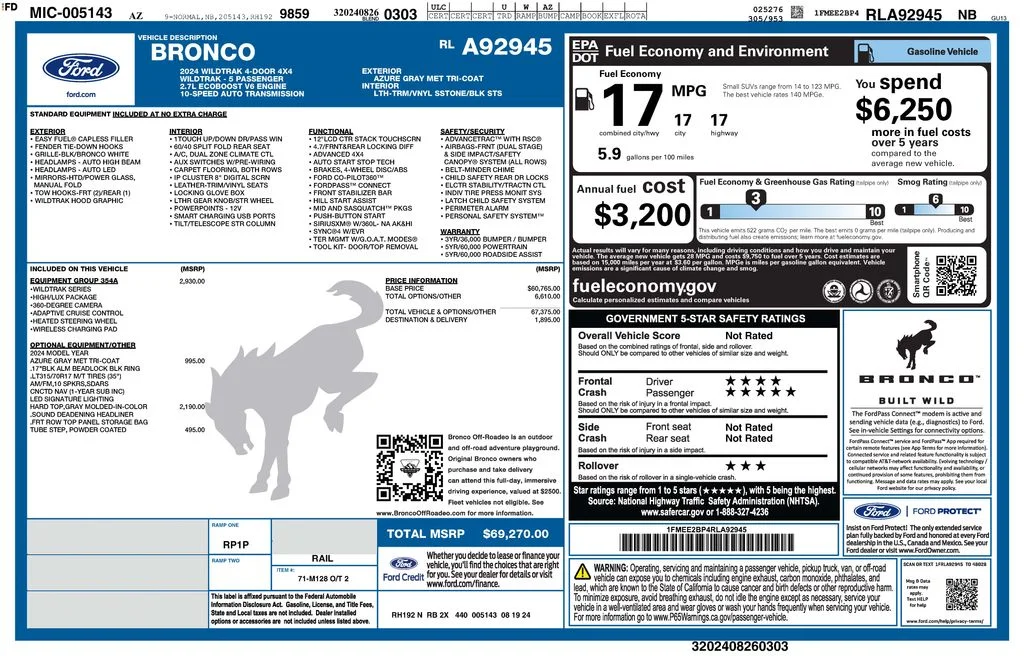 Used 2024 Gray Ford Wildtrak image 4