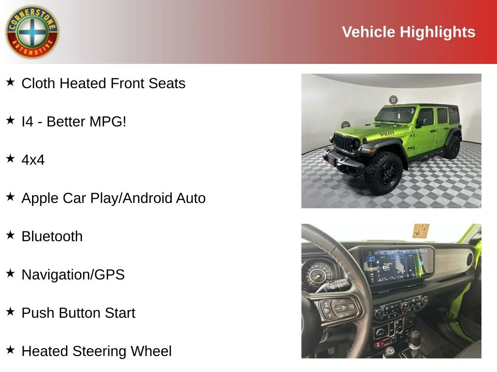 Used 2025 Jeep Wrangler 4-Door Willys with VIN 1C4PJXDN7SW539967 for sale in Elk River, Minnesota