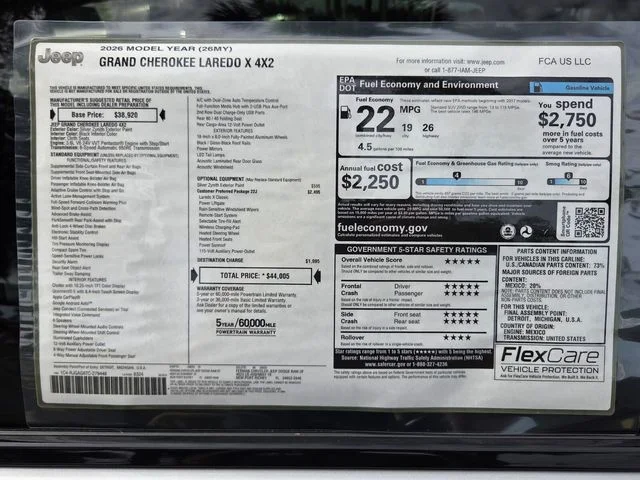 New 2026 Silver Zynith Jeep Laredo X image 3