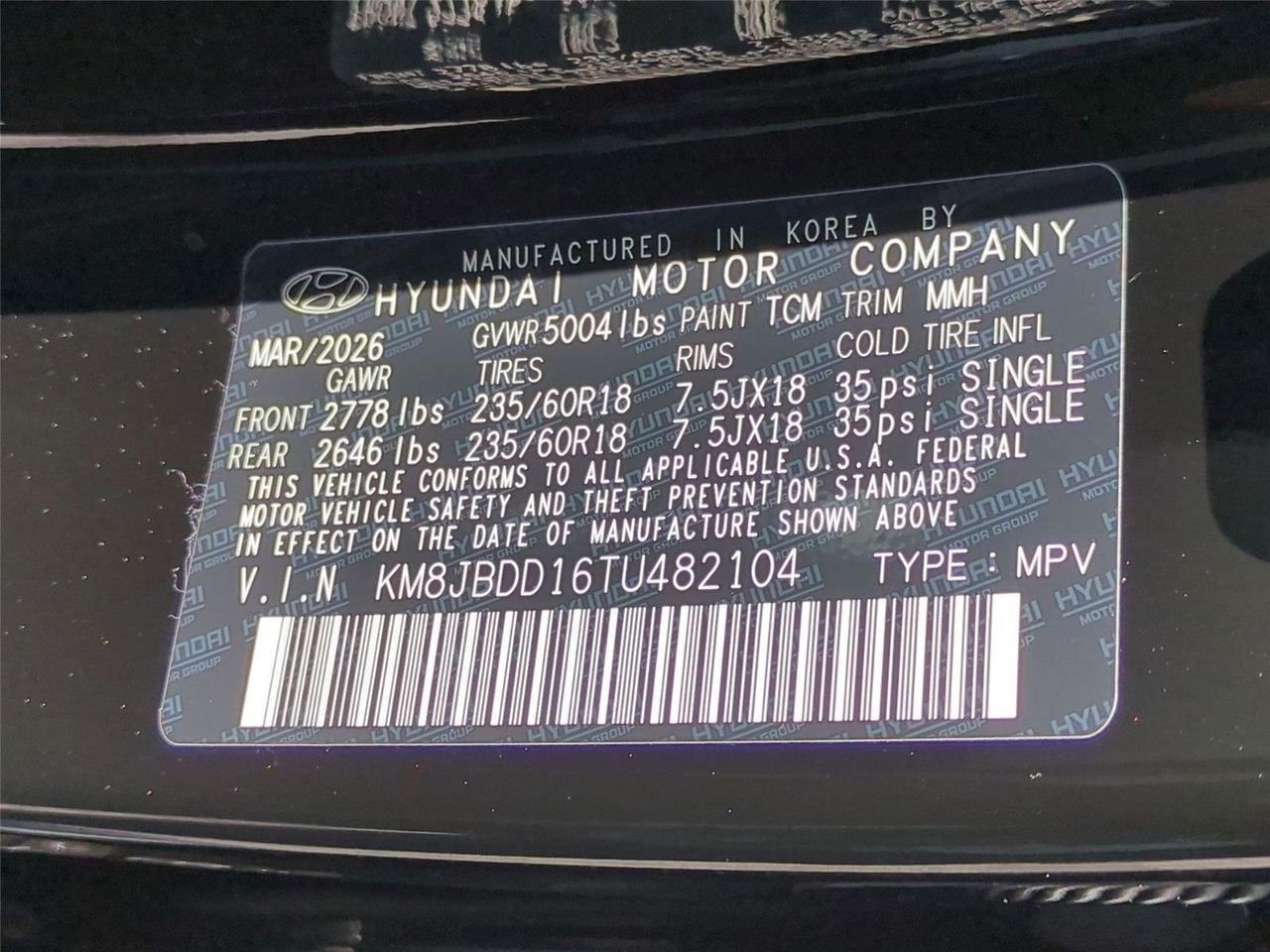 New 2026 Ash Black Hyundai SEL AWD image 34