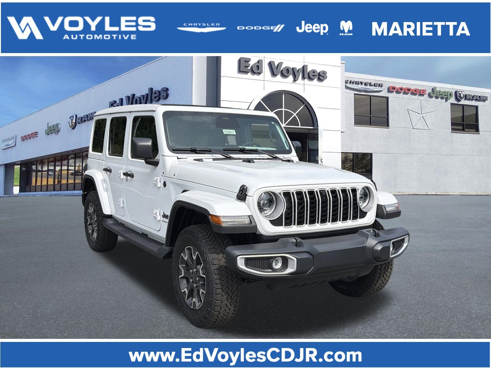 New 2026 Bright White Clear-Coat Exterior Paint Jeep Sahara image 1