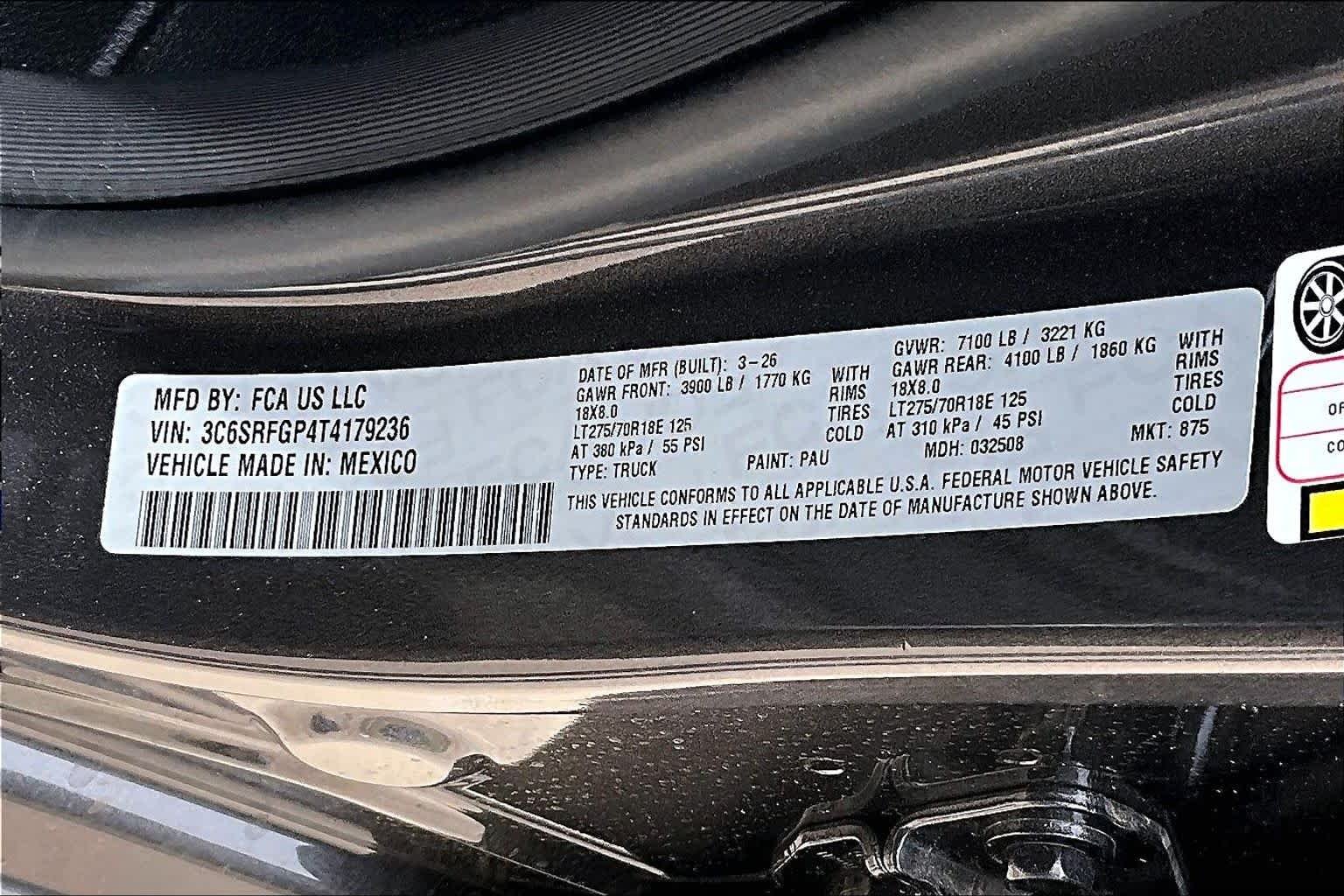 New 2026 Granite Crystal Metallic Clearcoat RAM Warlock image 21