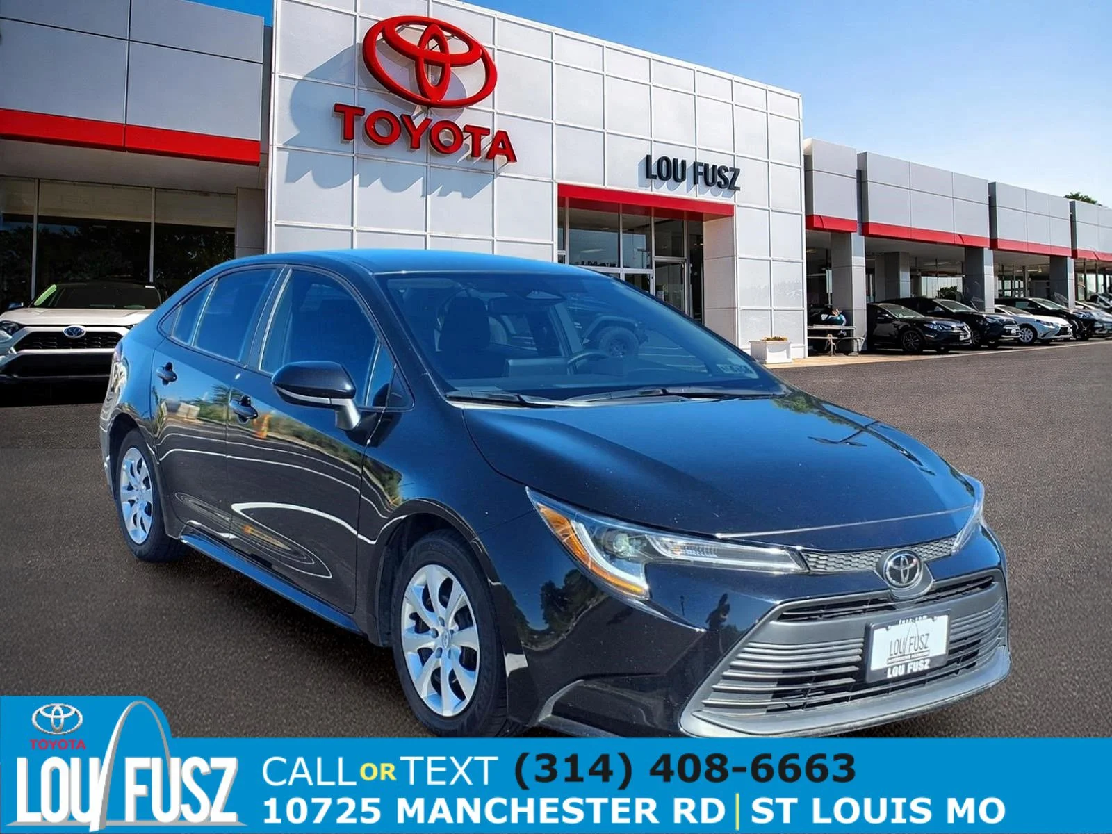 Certified Used 2024 Midnight Black Metallic Toyota LE image 1