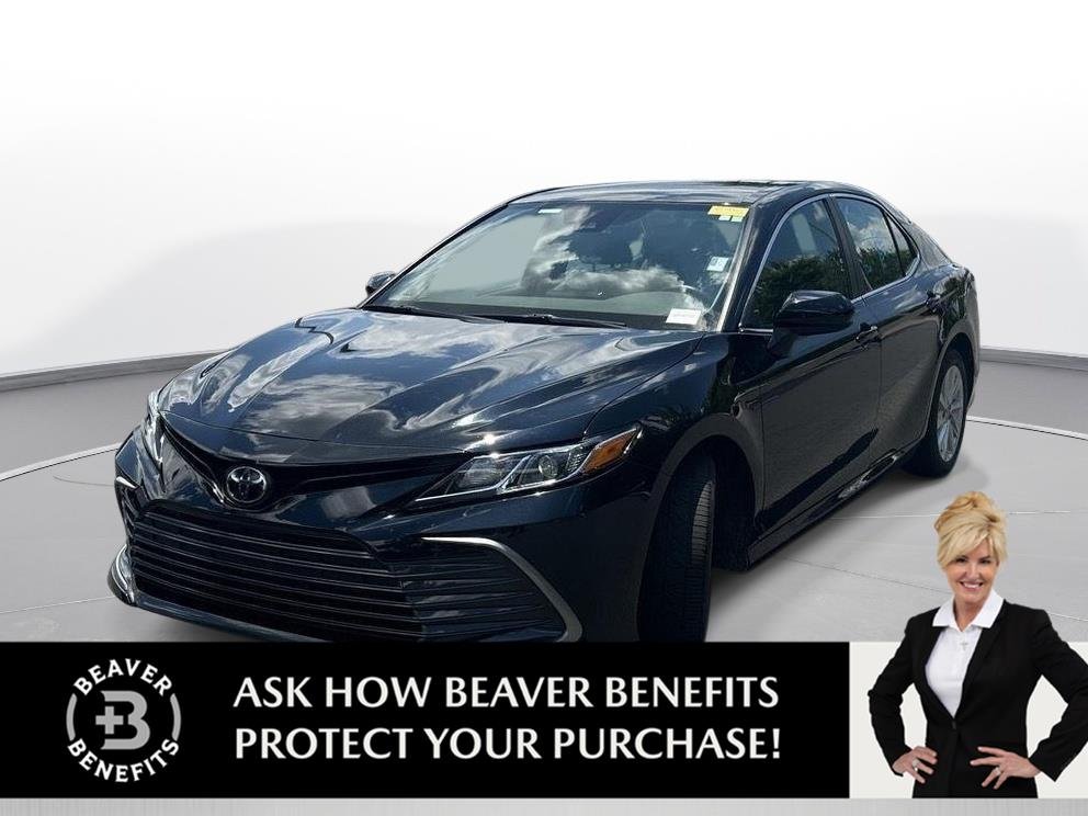 Certified Used 2023 Midnight Black Metallic Toyota LE image 1