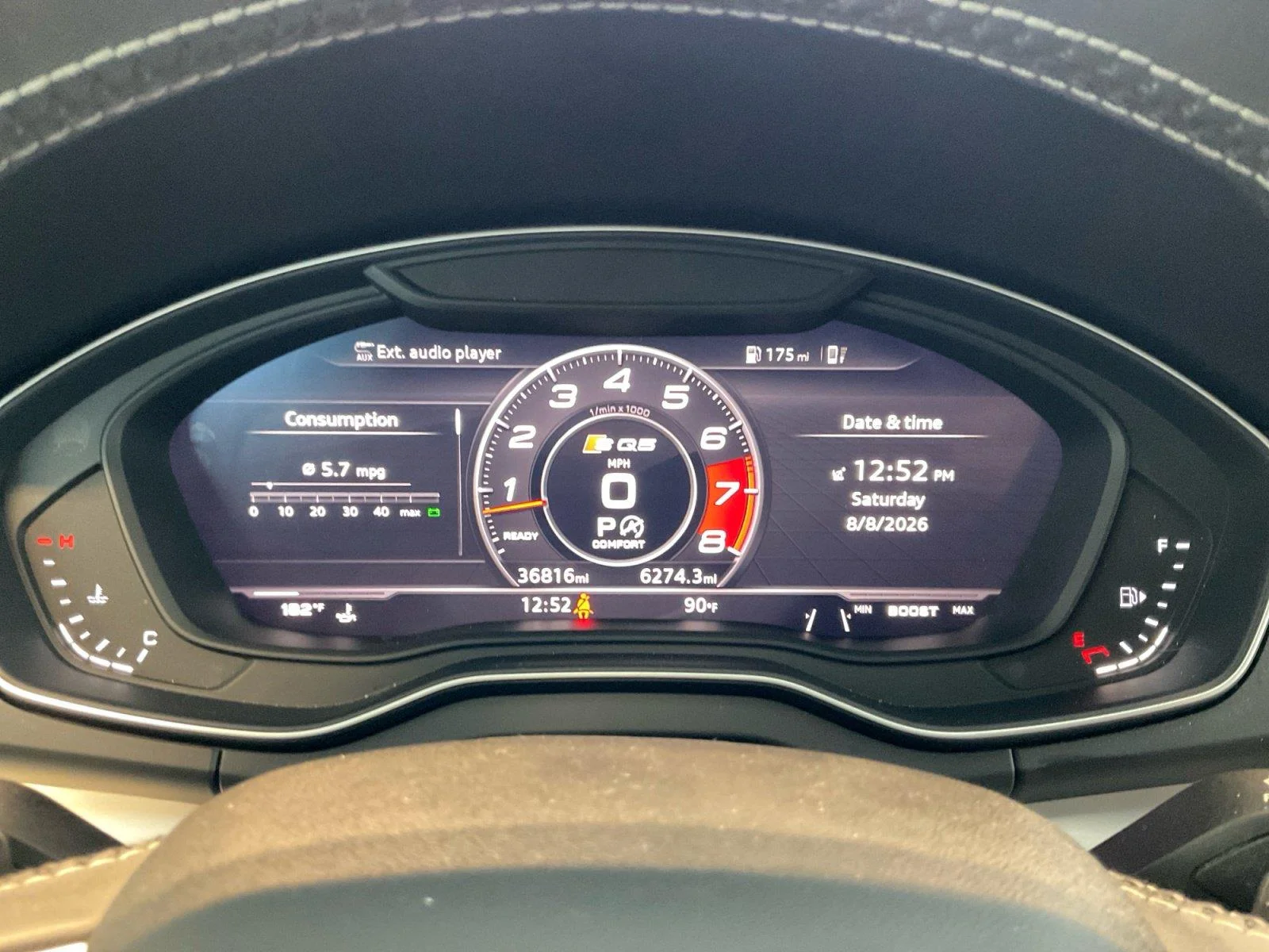 Used 2018 Daytona Gray Pearl Effect Audi Prestige image 19