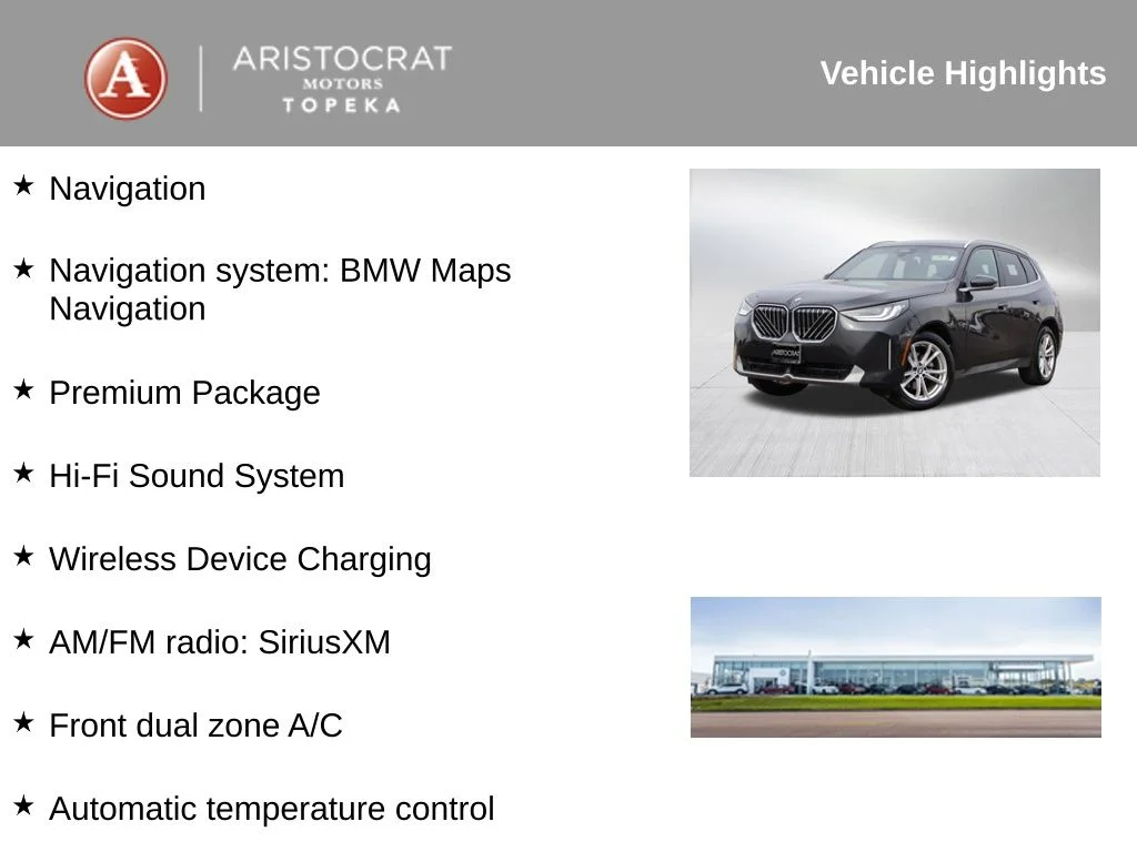 Used 2025 BMW X3 30 with VIN 5UX53GP09S9Z44968 for sale in Kansas City