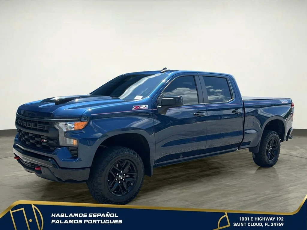 Used 2023 Northsky Blue Metallic Chevrolet Custom Trail Boss image 2