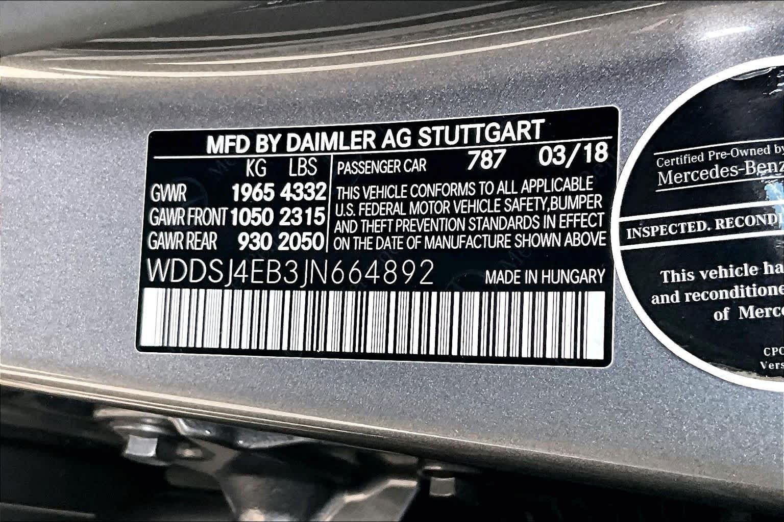 Used 2018 Mountain Grey Metallic Mercedes-Benz CLA 250 image 29