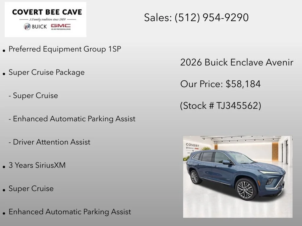 New 2026 Ocean Blue Metallic Buick Avenir image 7