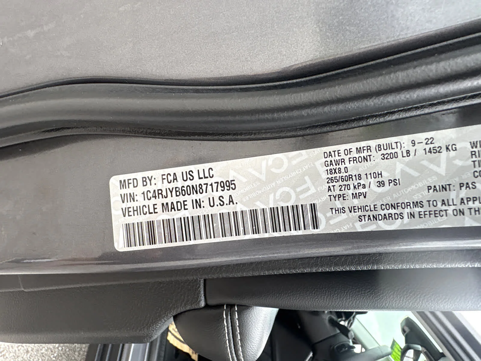 Used 2022 Baltic Gray Metallic Clearcoat Jeep  image 30