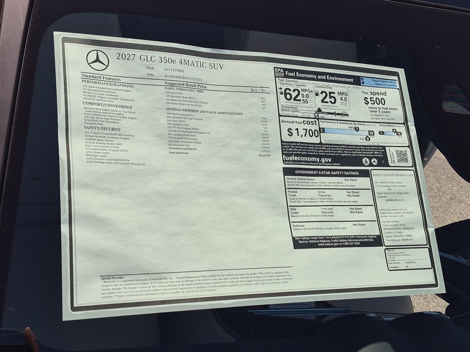 New 2027 Polar White Mercedes-Benz GLC 350e image 18