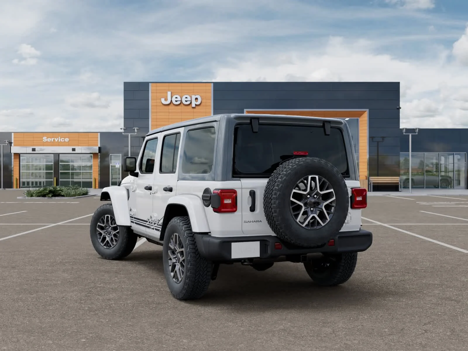 New 2026 Bright White Clearcoat Jeep Sahara image 3