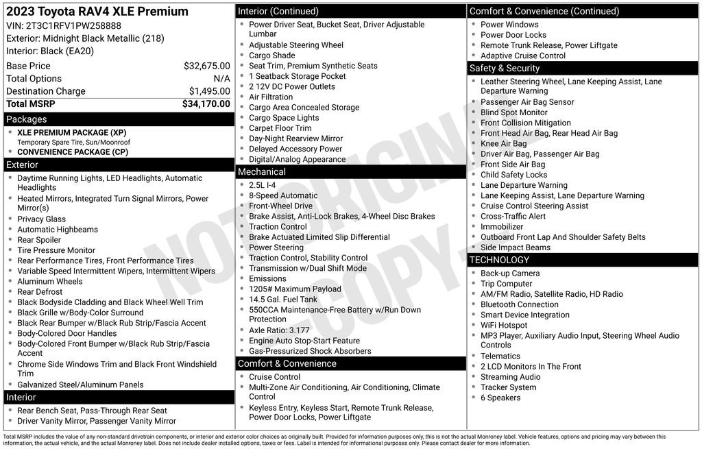 Used 2023 Black Toyota XLE Premium image 23