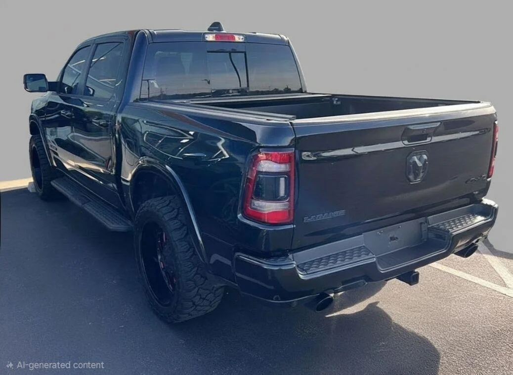 Used 2021 Diamond Black Crystal Pearlcoat Ram Laramie image 3