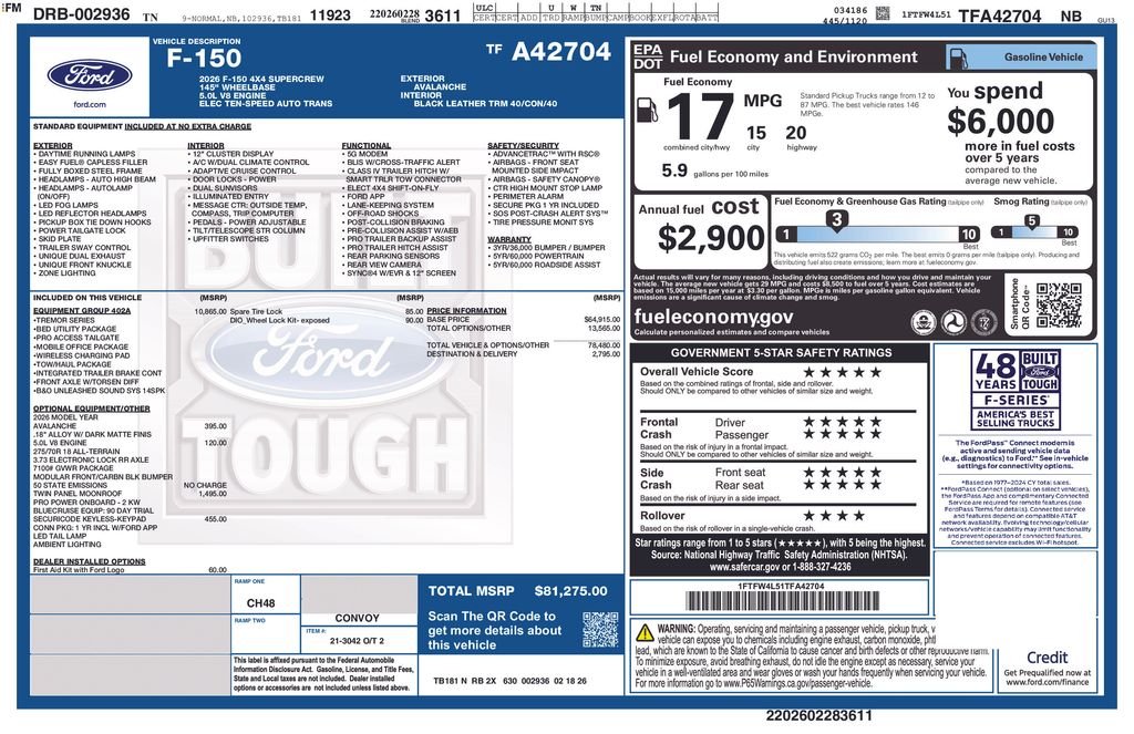 Used 2026 White Ford Tremor image 26