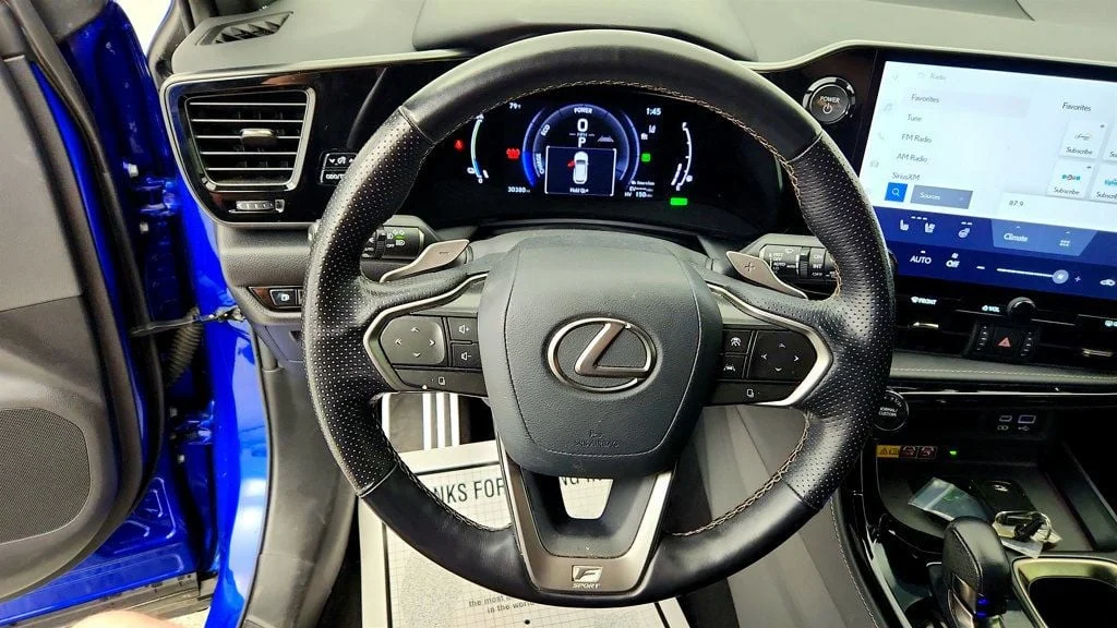 Used 2022 Ultrasonic Blue Mica 2.0 Lexus NX 450h+ F SPORT AWD w/ Panoramic View Monitor & 6.6kW Charger image 13