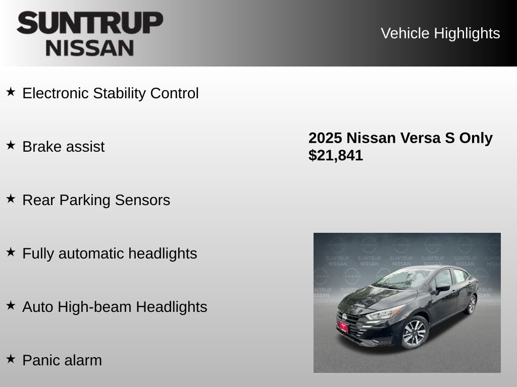 2025 Nissan Versa Sedan S - Photo 30