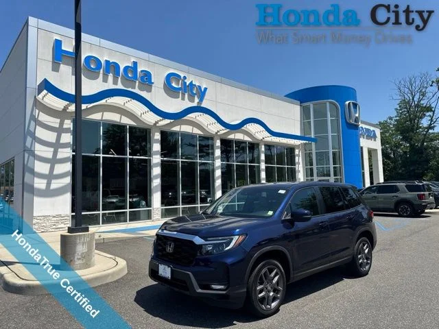 Certified Used 2023 Obsidian Blue Pearl Honda EX-L image 1