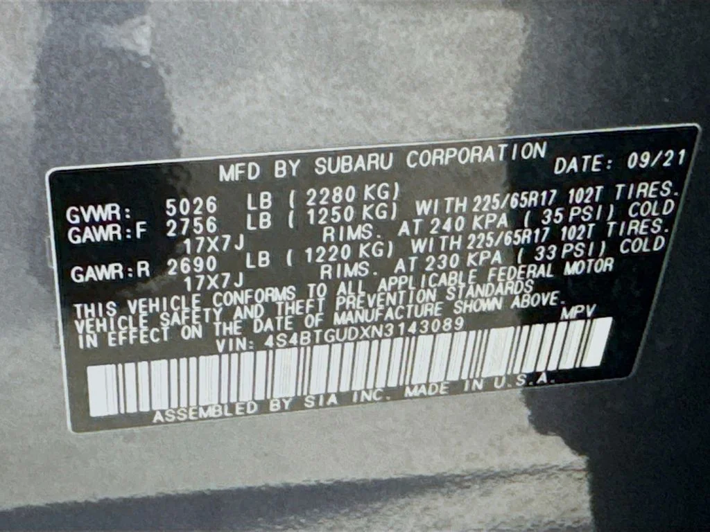 Used 2022 Magnetite Gray Metallic Subaru Wilderness image 43