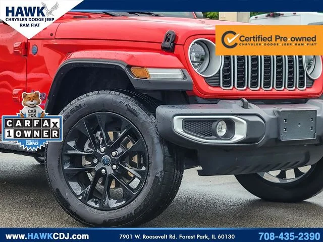 Certified Used 2025 Red Jeep Sahara 4xe image 3
