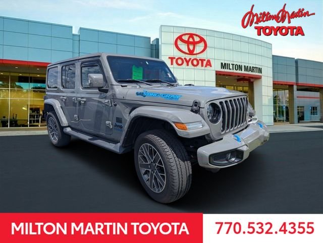 Used 2022 Gray Jeep Unlimited Sahara 4xe image 1