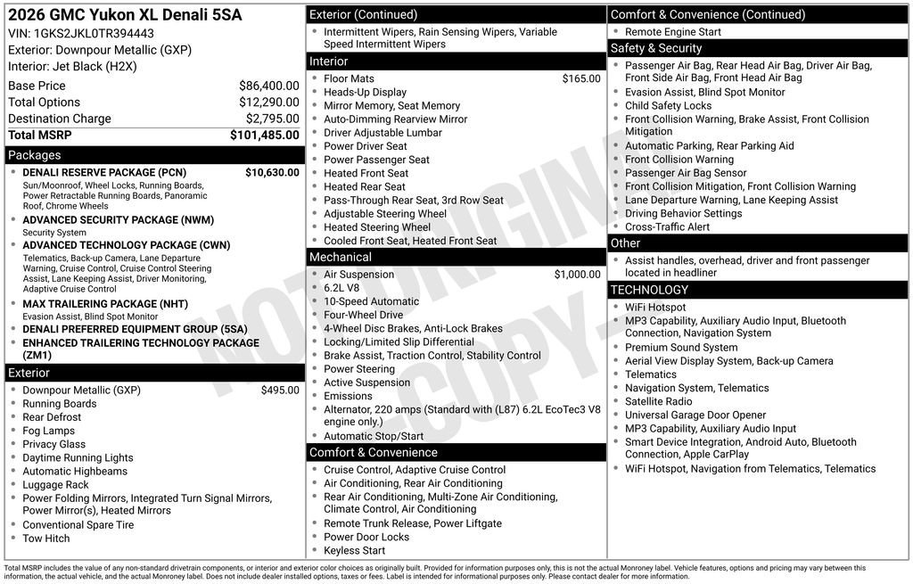 New 2026 Downpour Metallic GMC Denali image 29
