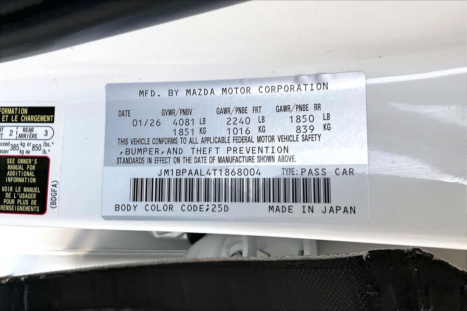 Used 2026 Snowflake White Pearl Mica Mazda 2.5 S image 32