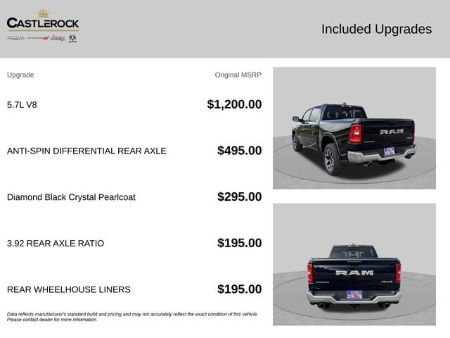 New 2026 Diamond Black Crystal Pearl-Coat Exterior Paint RAM Laramie image 5