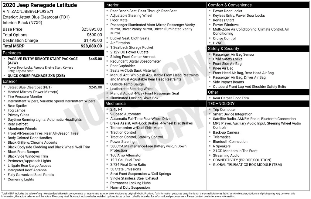 Used 2020 Blue Jeep Latitude image 9