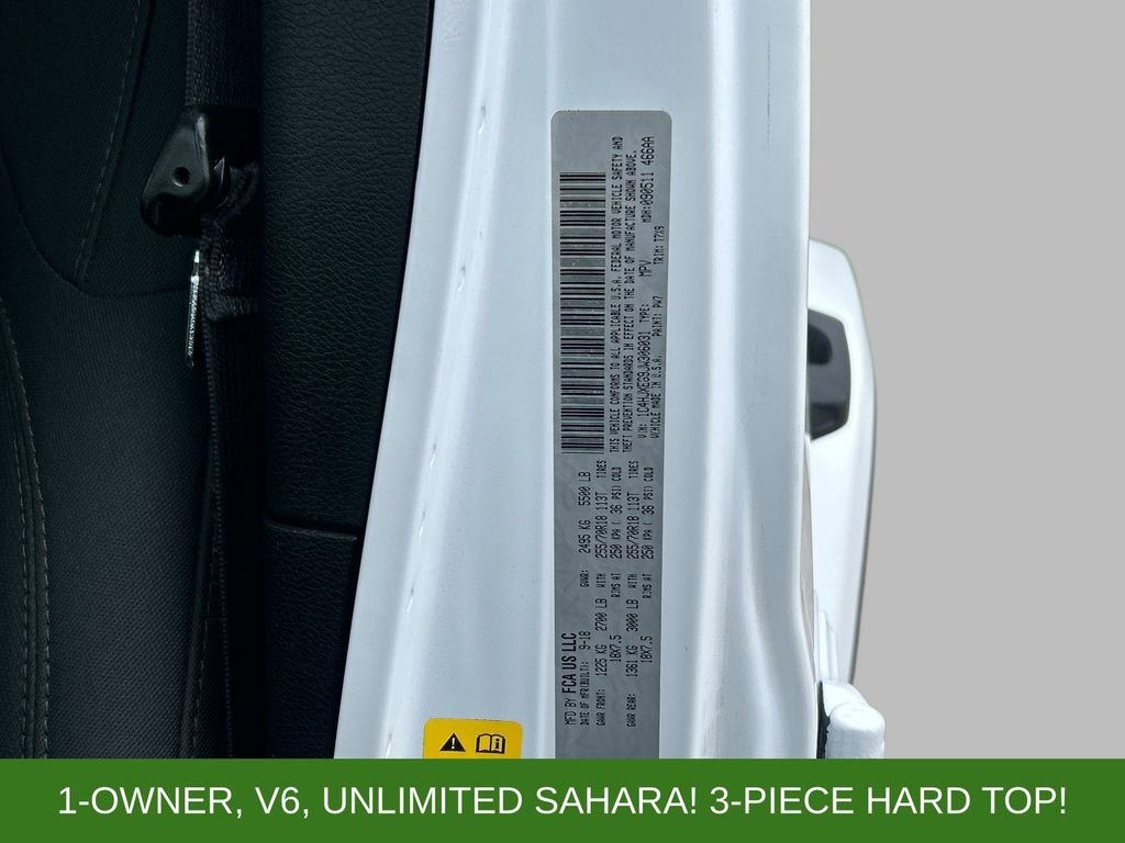Used 2018 White Jeep Unlimited Sahara image 10