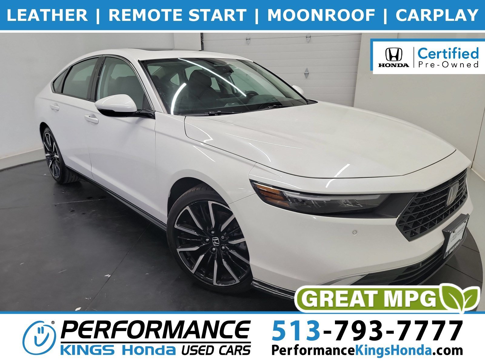 Certified Used 2025 Platinum White Pearl Honda Touring image 1
