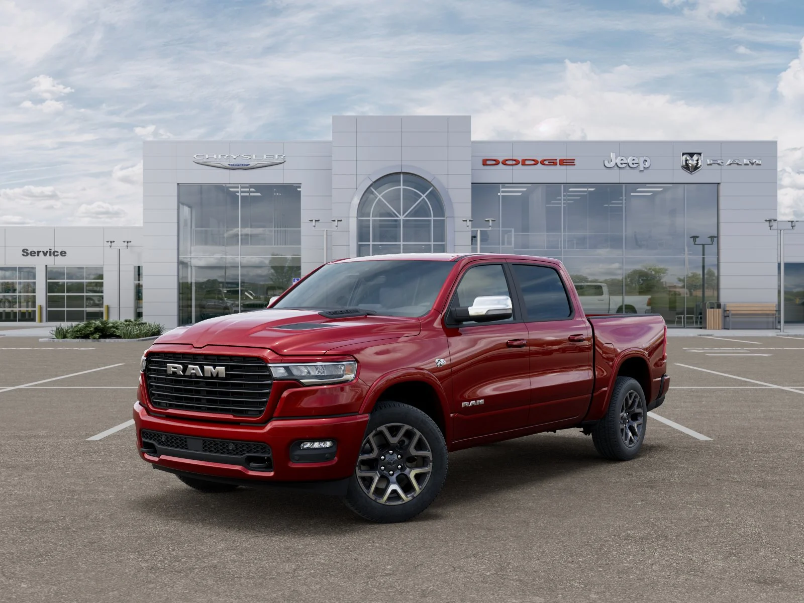 New 2026 Molten Red Pearl-Coat Exterior Paint RAM Laramie image 27