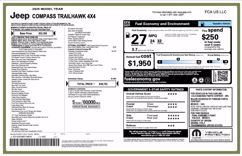 Certified Used 2025 Silver Jeep Trailhawk image 7