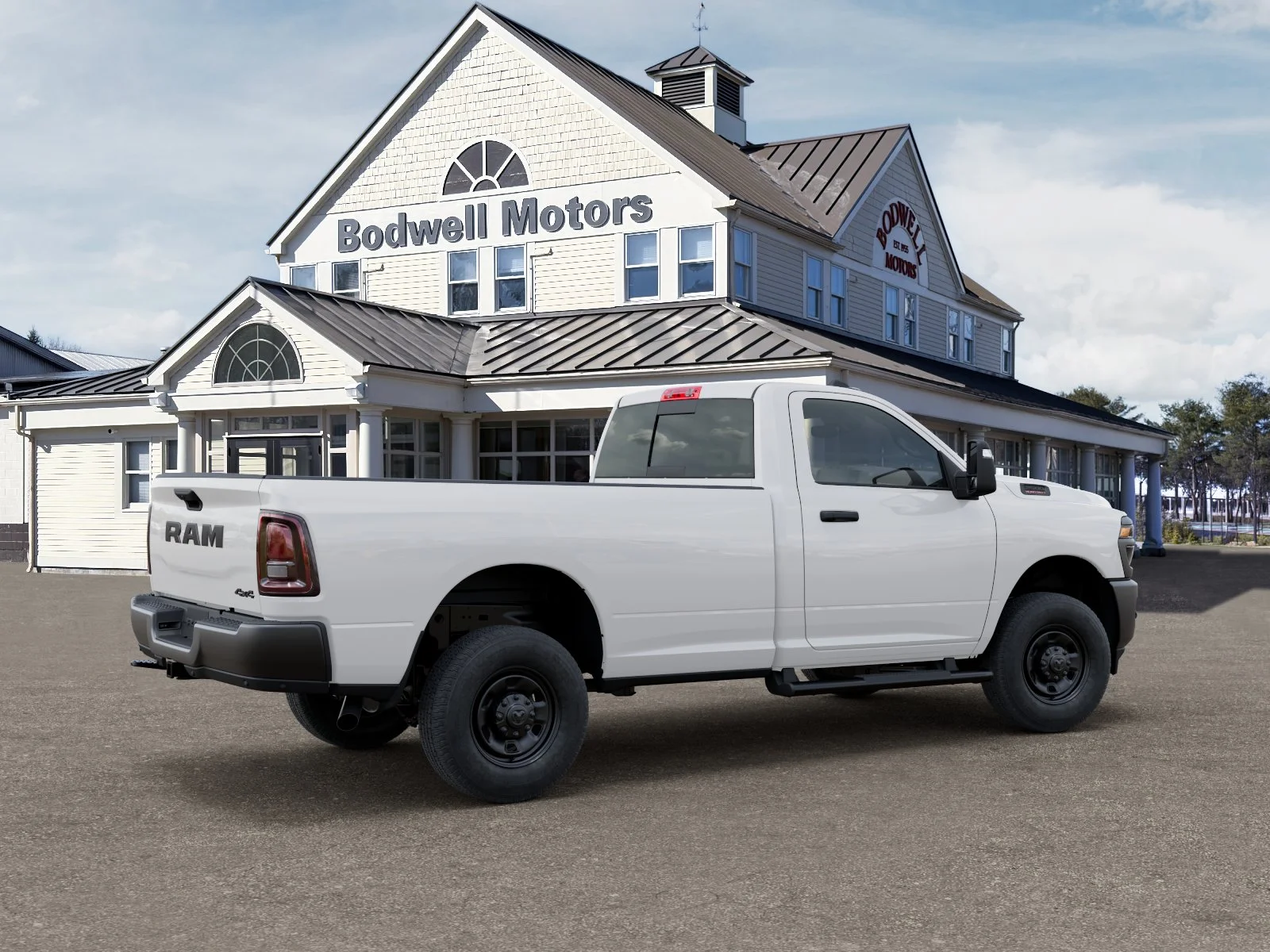 New 2026 Bright White Clear-Coat Exterior Paint RAM Tradesman Regular Cab 4x4 8