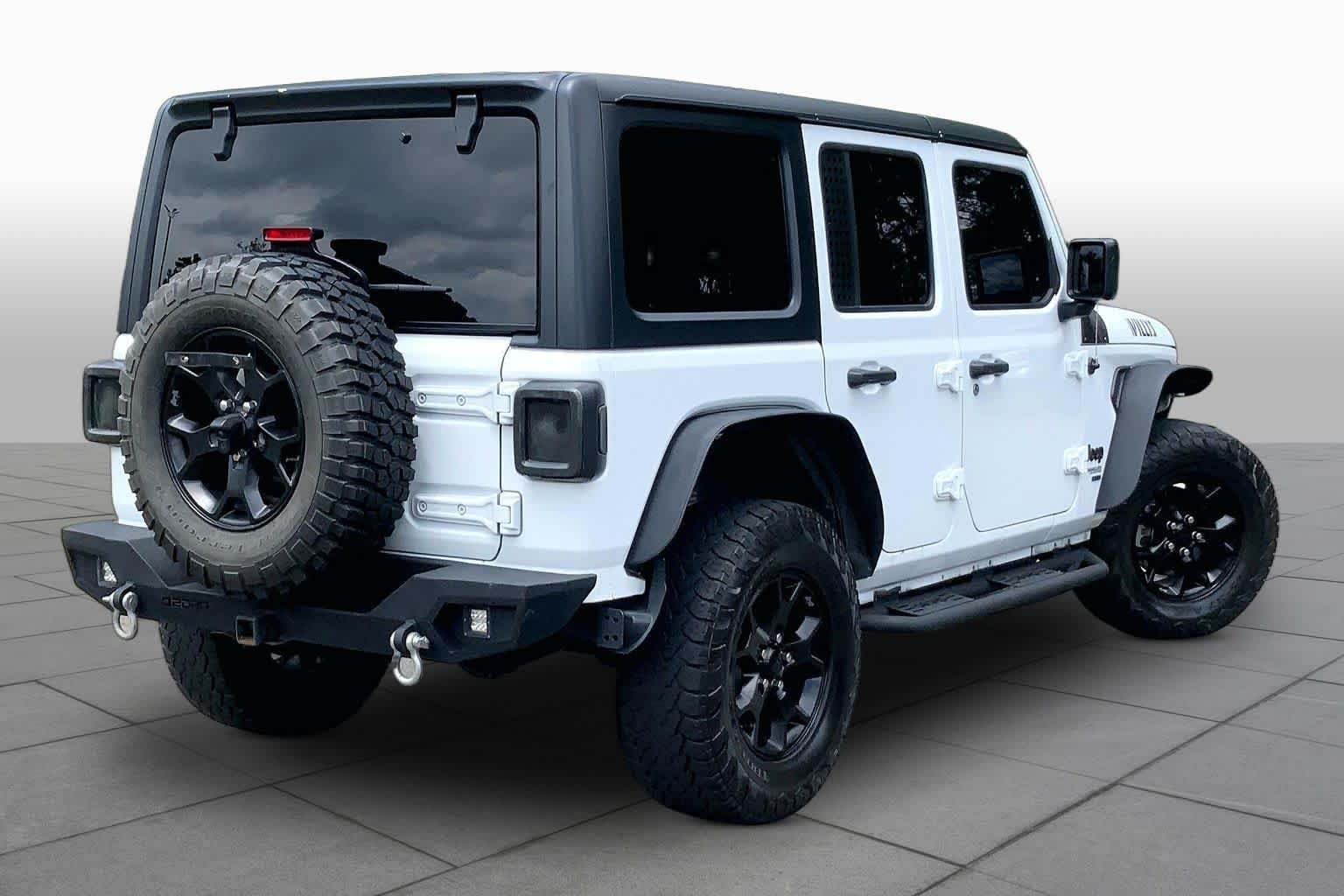 Used 2021 Bright White Clearcoat Jeep Unlimited Willys Sport image 13